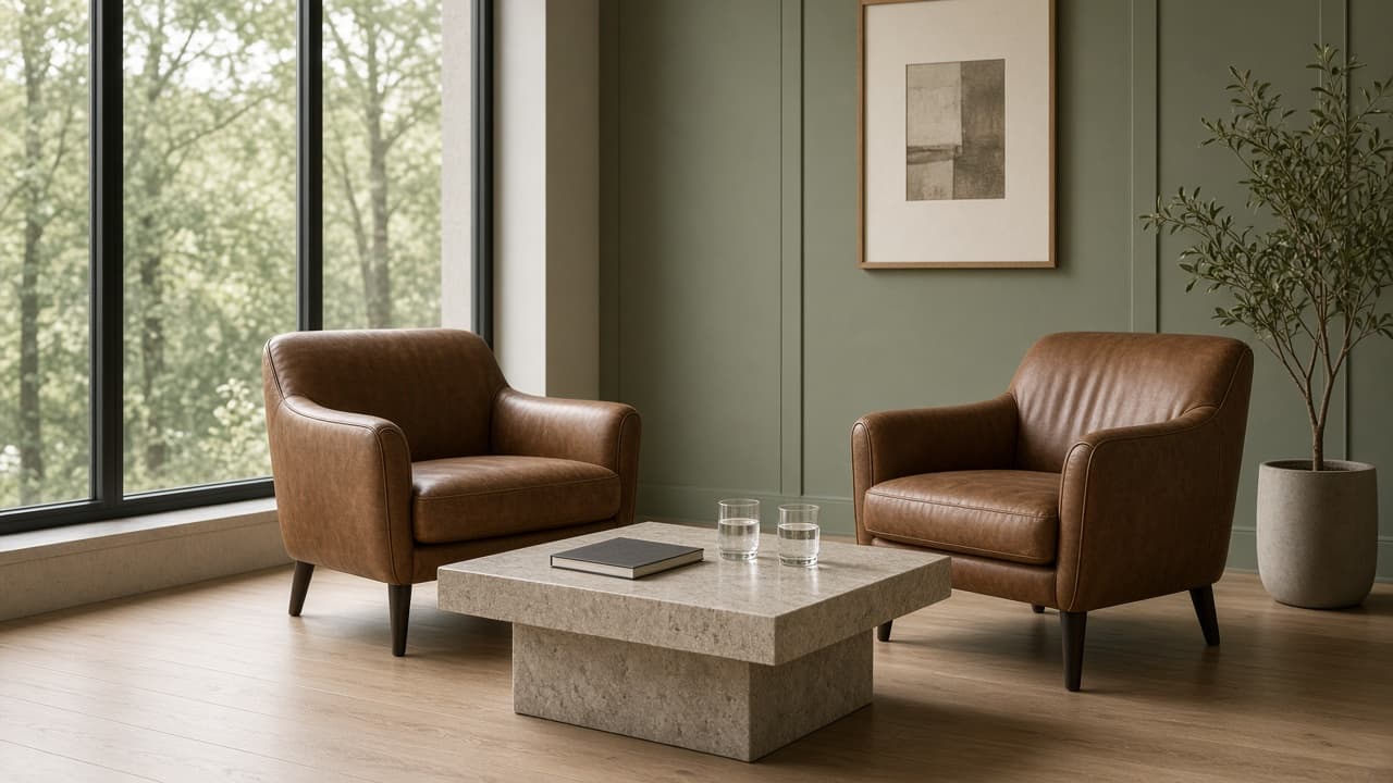 A quiet meeting setting for a first conversation