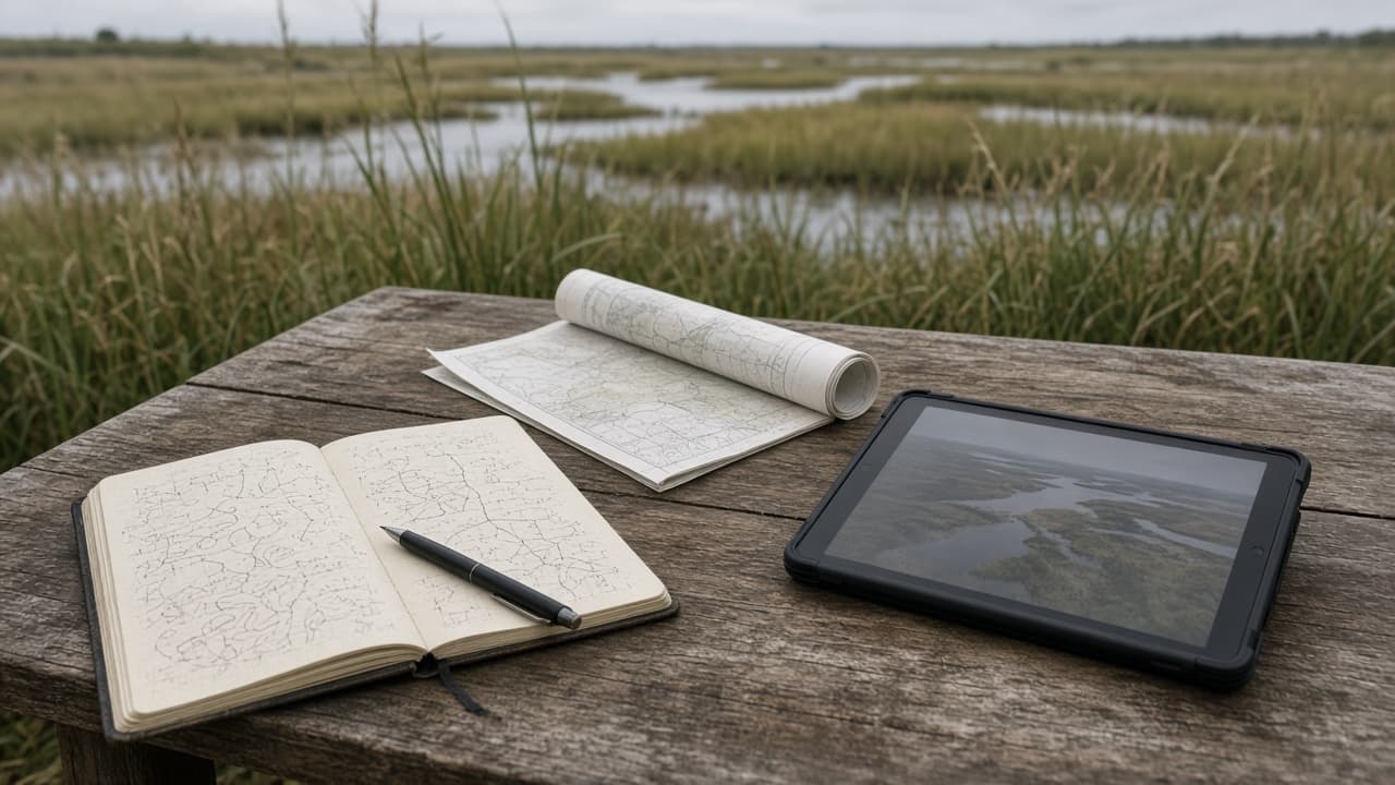 Example environmental assessment copilot with source documents and a reviewable report draft