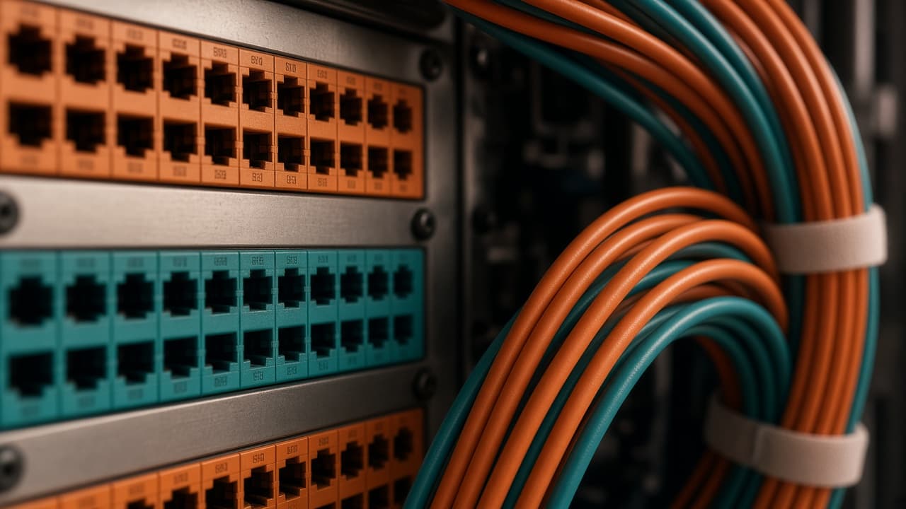 Fibre and patch connections between enterprise systems