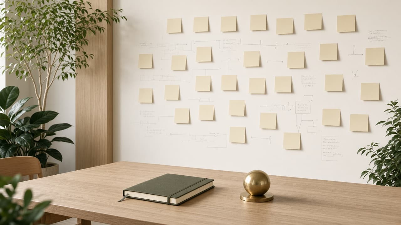 A planning wall used to prioritise AI opportunities