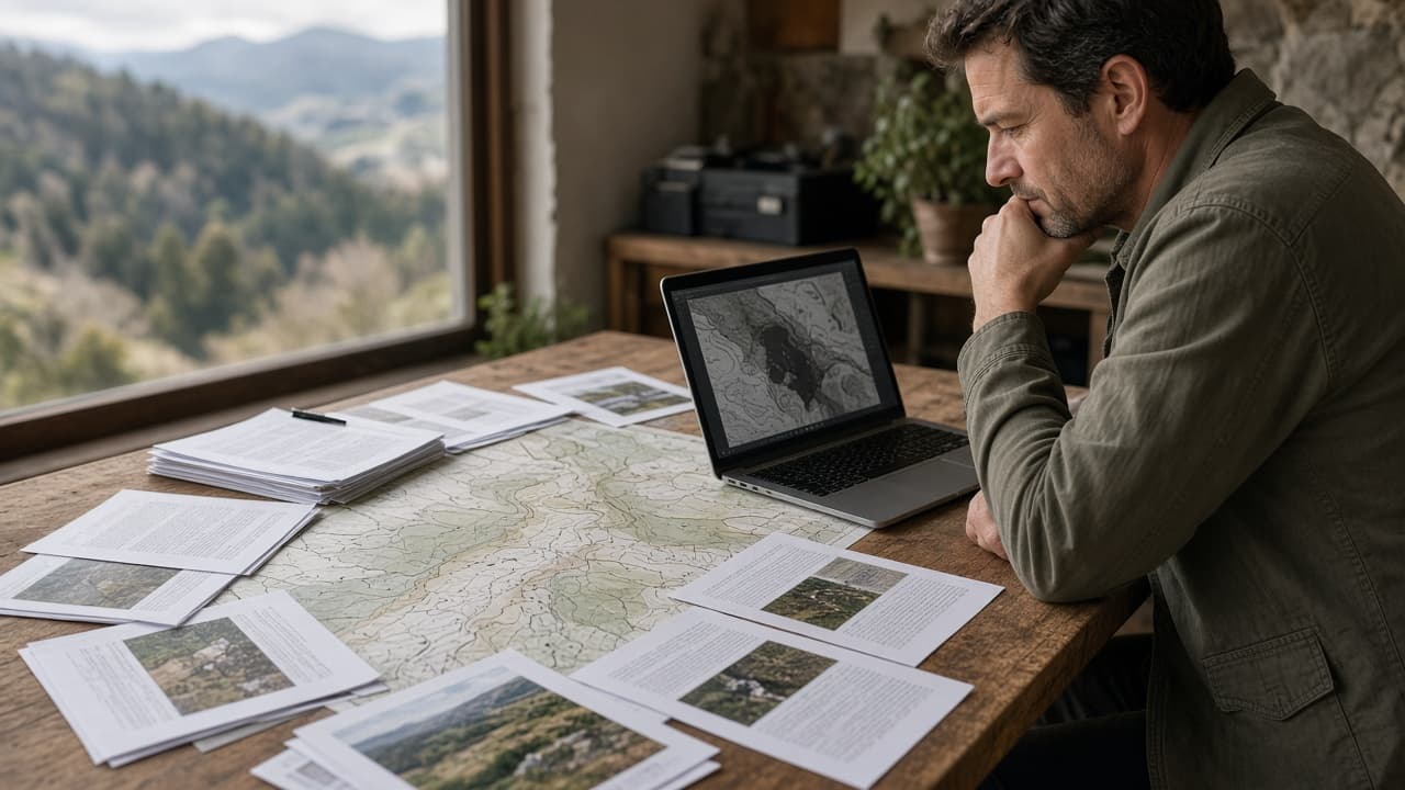 Example environmental assessment copilot with source documents and a reviewable report draft